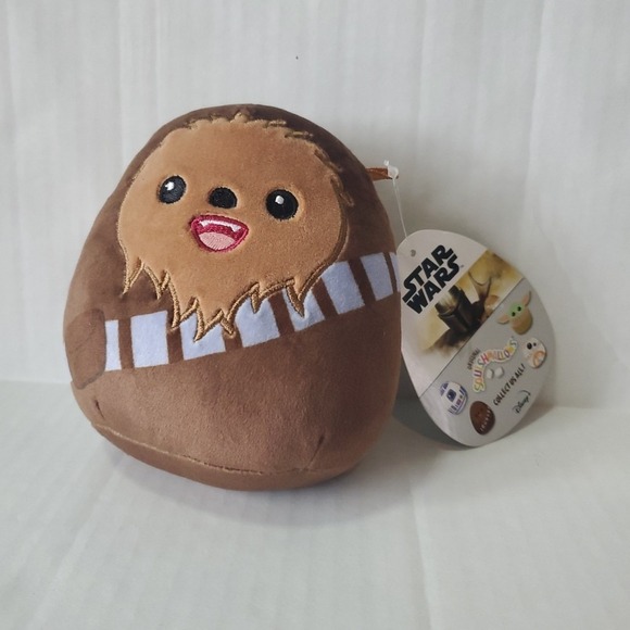 Squishmallows Other - Squishmallows Chewbacca Star Wars Mandalorian 5 inch Plush Toy NWT 5"